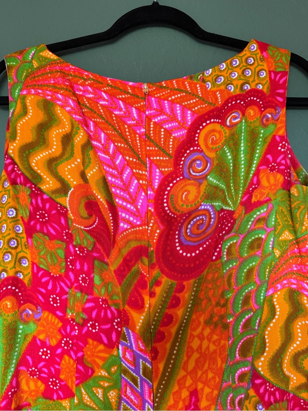 Vintage 1970s Psychedelic Print Wide Leg Jumpsuit - Picture 11 of 15